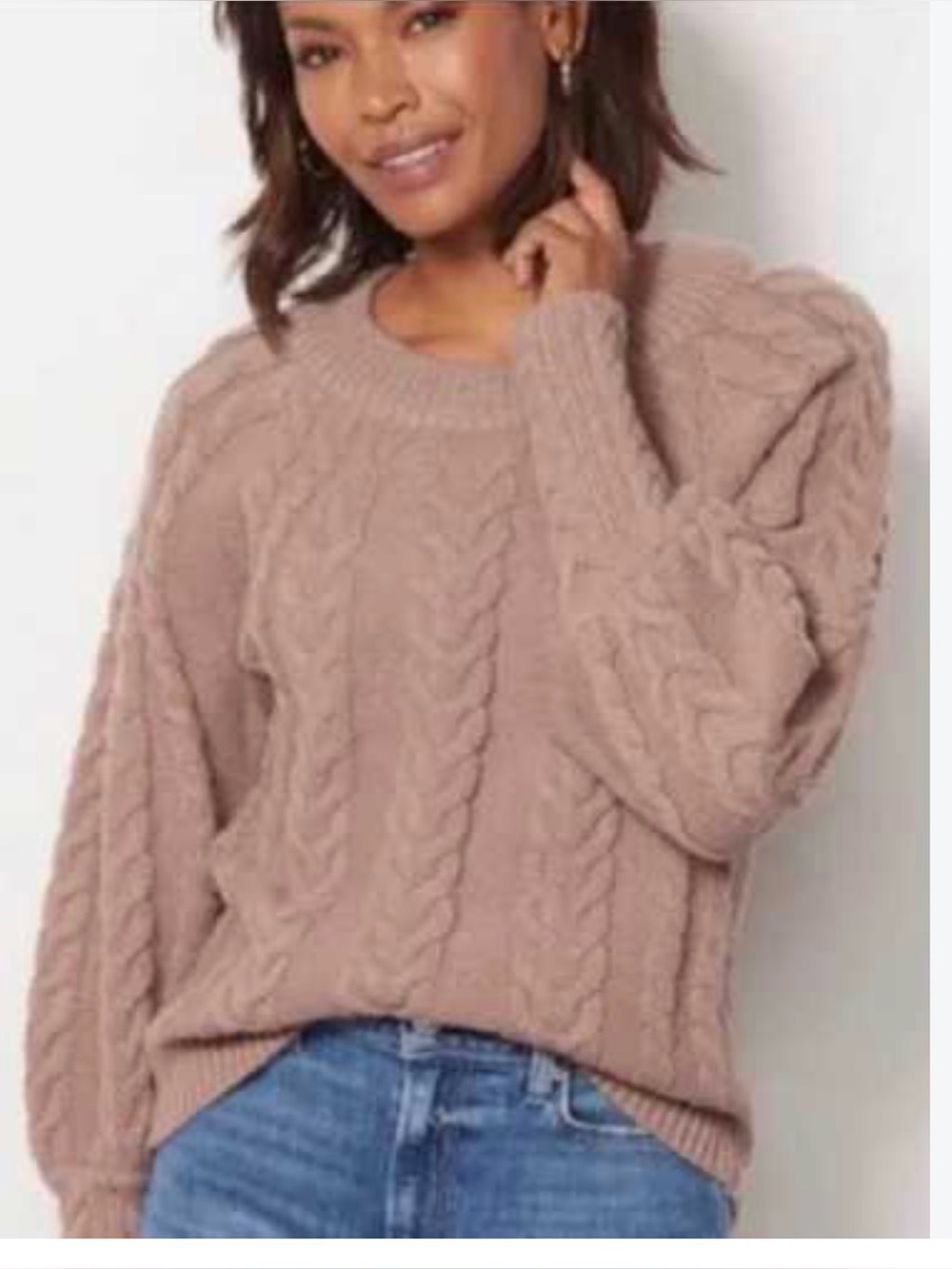 Evereve taupe knit sweater Women’s Small